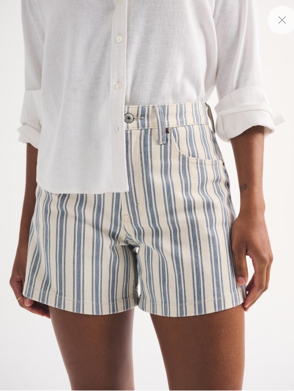 Abercrombie & Fitch Curve Love High Rise Dad Short Size 28 - Picture 13 of 16